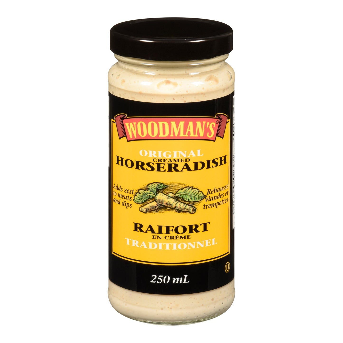 Sauce Horseradish Retail - 12 x 250 mL - Woodman - Restaurant and Foodservice Ingredients - Canadian Distribution-0
