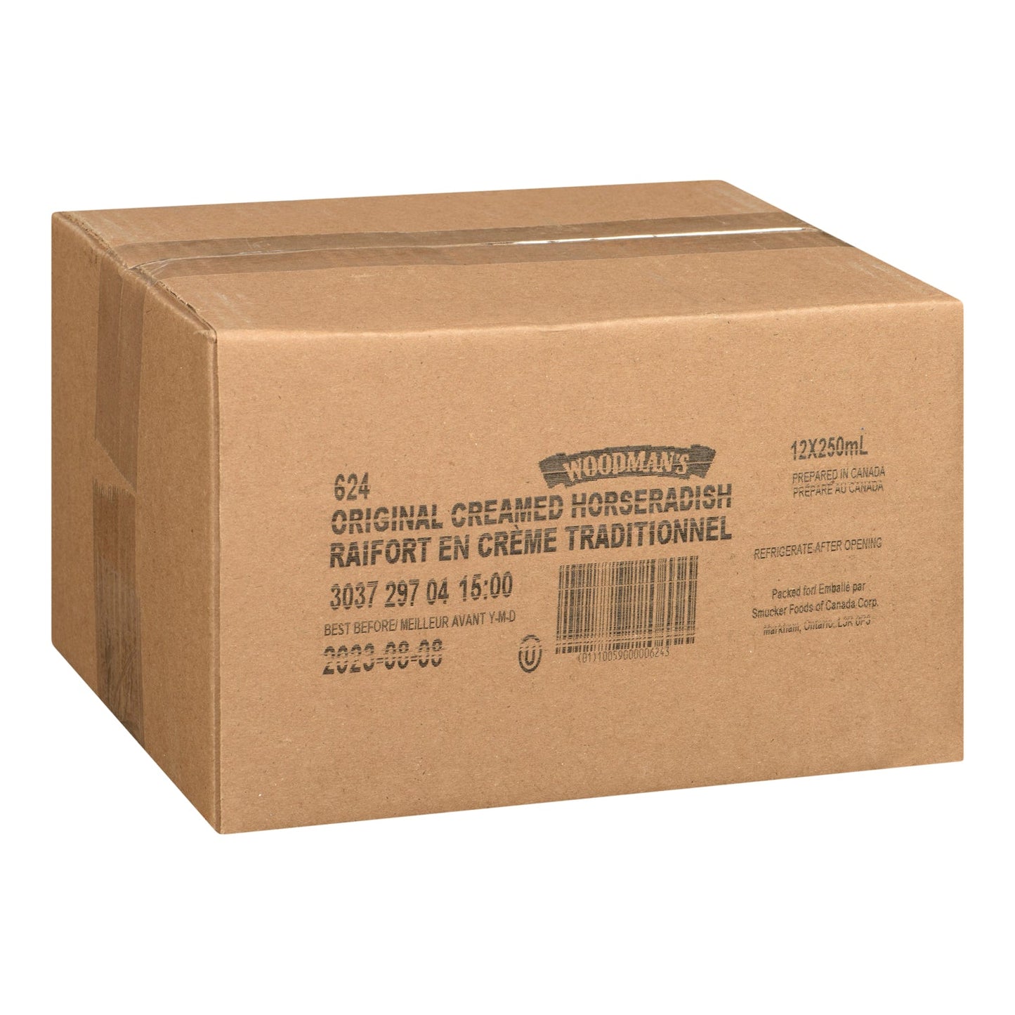Sauce Horseradish Retail - 12 x 250 mL - Woodman - Restaurant and Foodservice Ingredients - Canadian Distribution-1